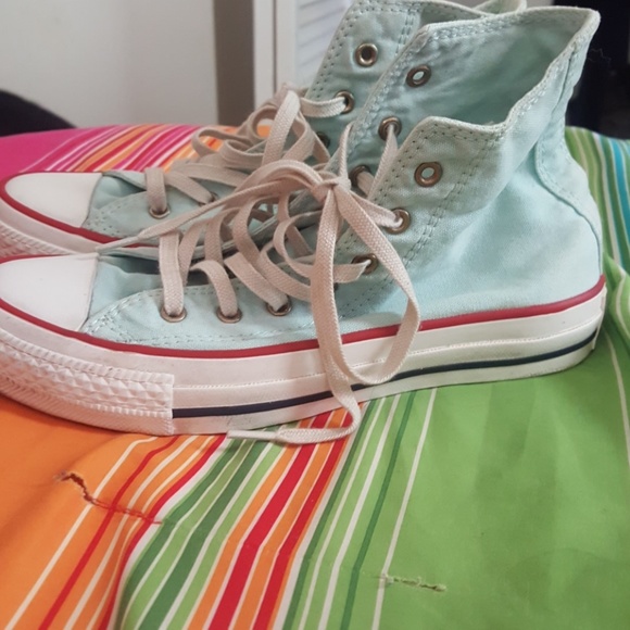 Light teal converse all star - Picture 3 of 4